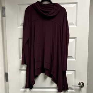 Livi Active Deep Purple Cowl Neck Sweater